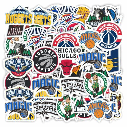 CVDYWDJIE 60 Pegatinas De La NBA, Decoraci&oacute;n De Pegatinas De Baloncesto Deportivo, Pegatinas De...