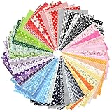 AOOSA 56 Piezas Diseño de Retales Telas 25x25cm, 100% Tela algodón Telas Patchwork, Cuadrada...