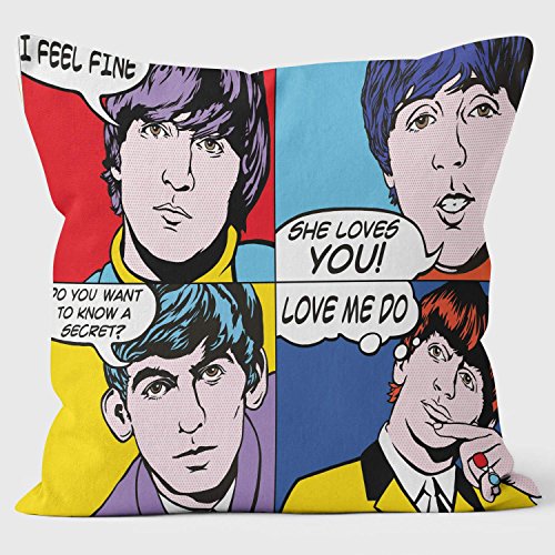 WELOVECUSHIONS Beatles temprano per&iacute;odo &ndash; Coj&iacute;n Pop Art
