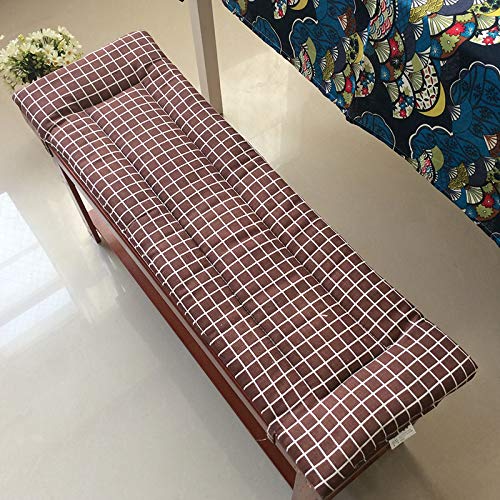 Coj&iacute;n rectangular suave y antideslizante, coj&iacute;n de asiento de banco de 2/3 plazas, coj&iacute;n de...