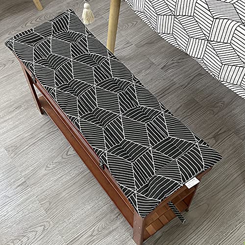 Hruile Coj&iacute;n de banco de comedor de 2 a 3 plazas, coj&iacute;n de silla de jard&iacute;n con correas, tapete de...