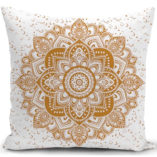 KUNQIAN Funda de coj&iacute;n Boho Bohemian Mandala decoraci&oacute;n del hogar Funda de Almohada de Regalo para...