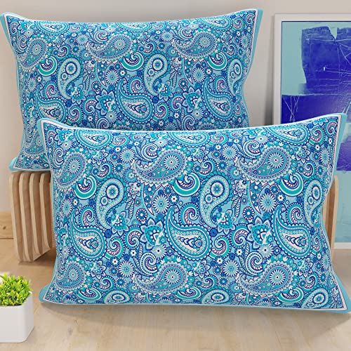 PETTI Artigiani Italiani - Par de Fundas de Almohada 50x70 cm, Pareja de Funda de Cojín Paisley...
