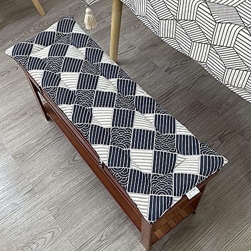 Coj&iacute;n largo para banco de 2/3 plazas, coj&iacute;n rectangular suave para banco, coj&iacute;n para interiores y...