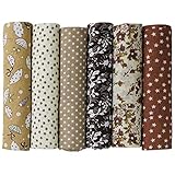 UOOOM 6pcs 50 x 50 cm, diseño de retales algodón Tejido DIY hecho a mano Costura Quilting tela...