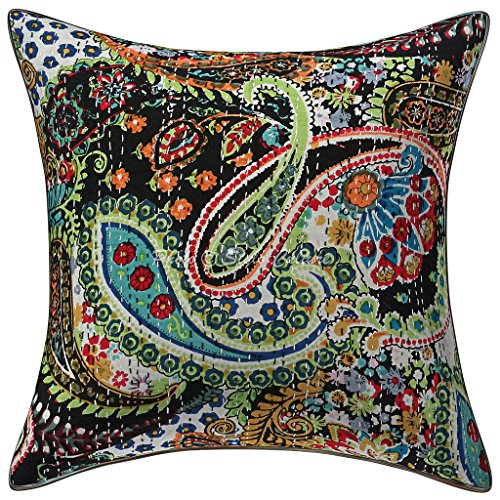 Stylo Culture Boho Fundas para Cojines Decorativos 40x40 cm Algodón Paisley Forros De Cojines Silla...