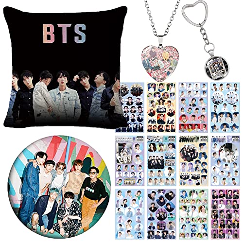 ZPPLD KPOP BTS Merchandise BTS Juego de Regalo para Army, 1 Funda de Almohada BTS, 1 Collar, 1...