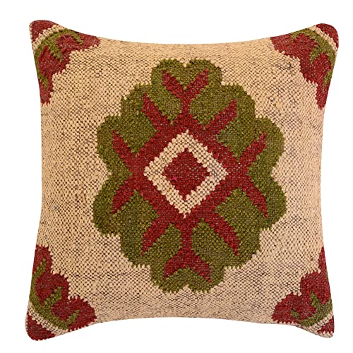 Tradestar - Funda de coj&iacute;n de yute indio tejida a mano, almohada Kilim, funda de almohada de 18 x...