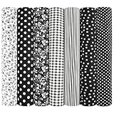 AOOSA 7 Piezas Diseño de Retales Telas 50x50cm, 100% Tela algodón Telas Patchwork, Cuadrada...